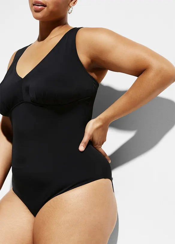 Costume intero con effetto modellante forte e scollatura a V, bonprix