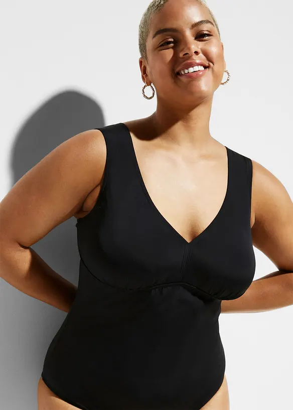 Costume intero con effetto modellante forte e scollatura a V, bonprix