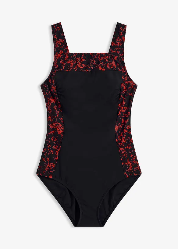 Costume intero con scollatura quadrata e effetto modellante medio, bonprix