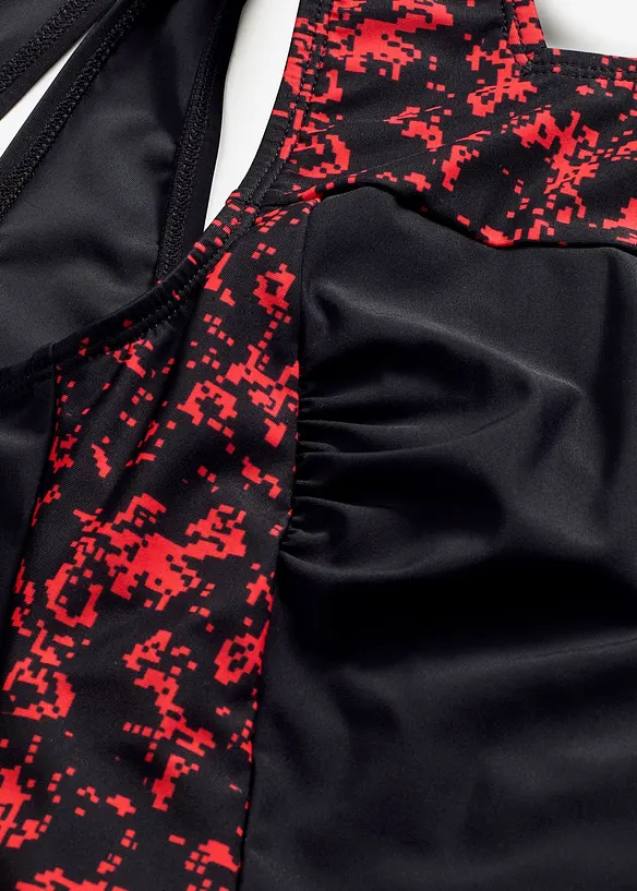 Costume intero con scollatura quadrata e effetto modellante medio, bonprix