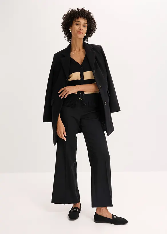 Cardigan in maglia di cotone a righe, bonprix