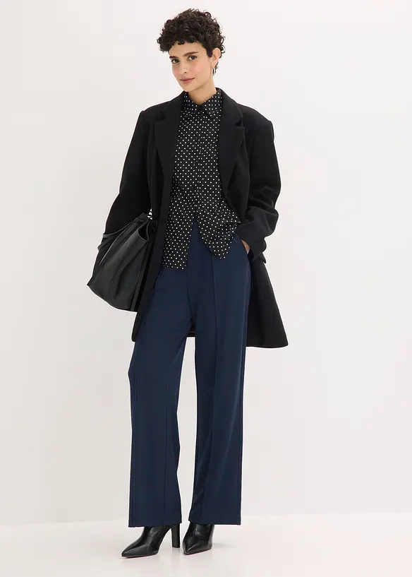 Pantaloni con elastico in vita in interlock robusto, bonprix