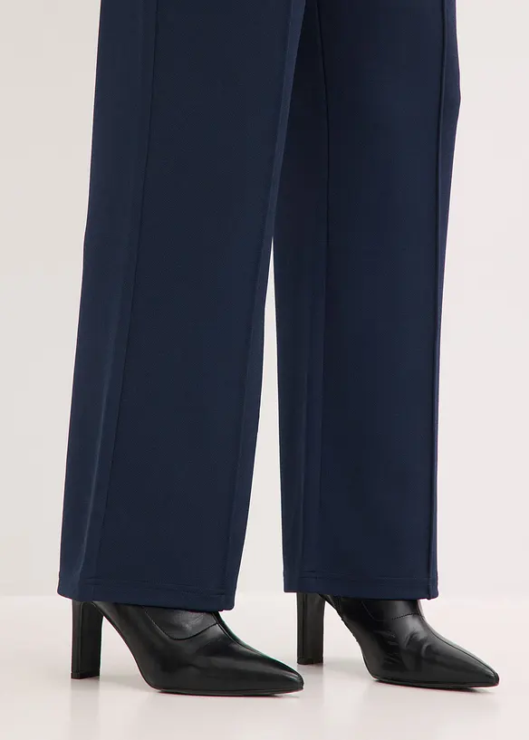 Pantaloni con elastico in vita in interlock robusto, bonprix