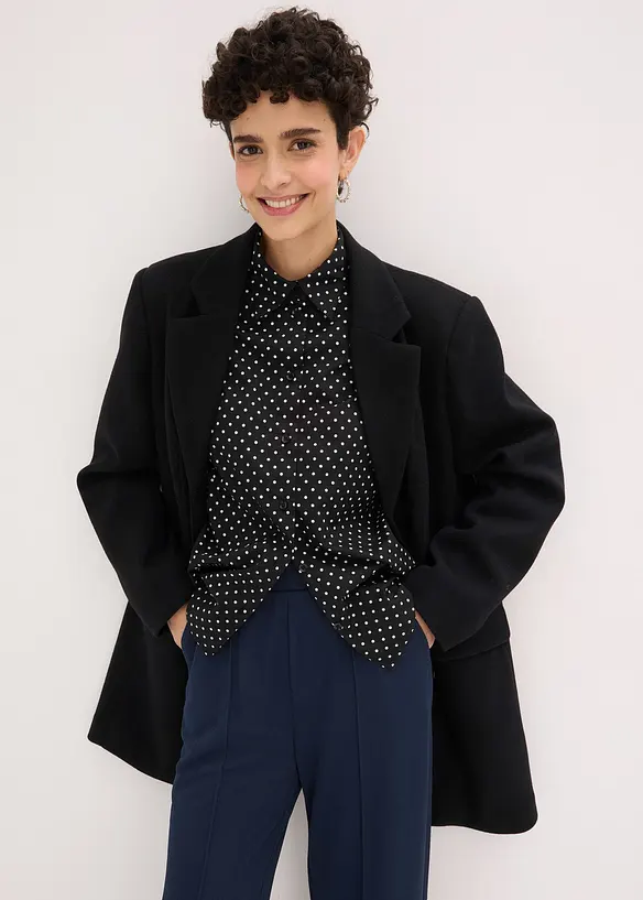 Pantaloni con elastico in vita in interlock robusto, bonprix