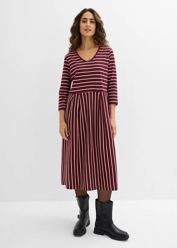 Abito midi in jersey di cotone, bonprix