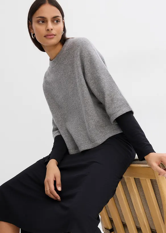 T-shirt in maglia oversize, bonprix