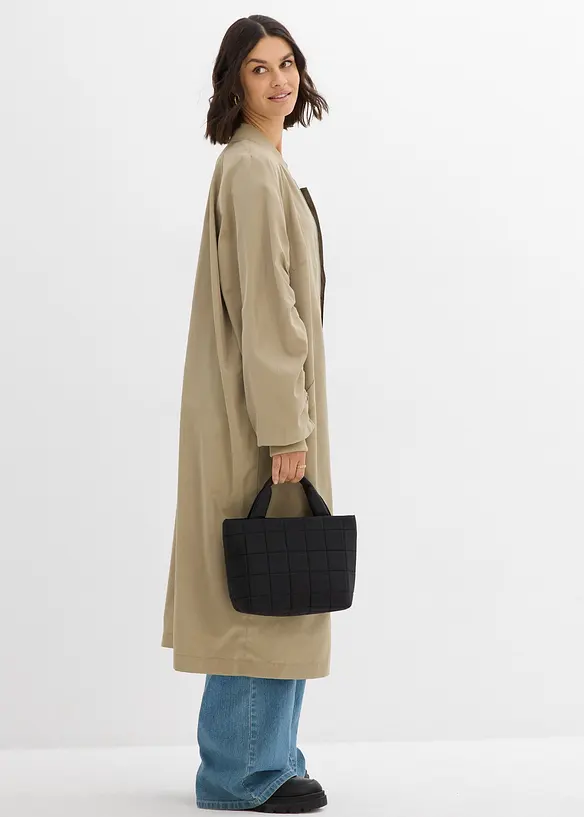 Cappotto blouson con colletto in maglia, bonprix