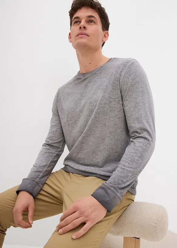 Maglia a maniche lunghe in cotone biologico (pacco da 2), bonprix