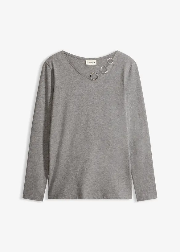 Maglia a maniche lunghe con occhielli, bonprix