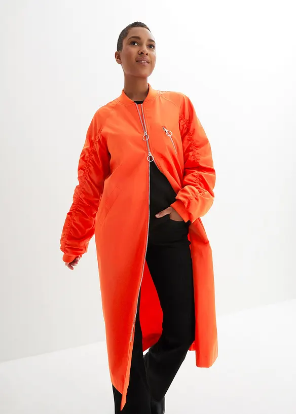 Cappotto blouson con colletto in maglia, bonprix