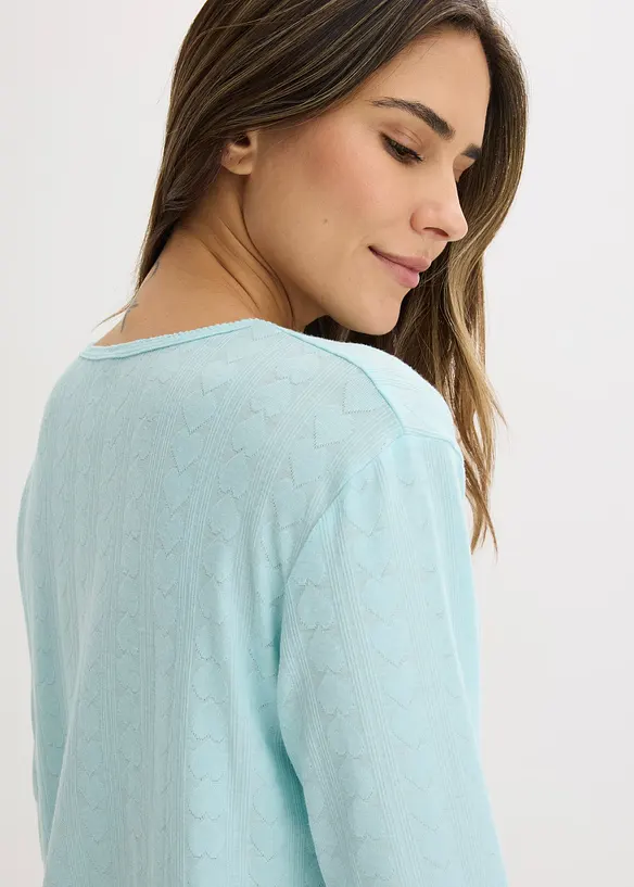 Pigiama leggero con motivo a cuoricini, bonprix