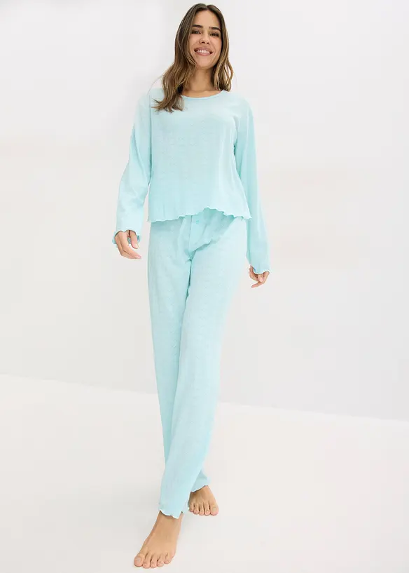 Pigiama leggero con motivo a cuoricini, bonprix