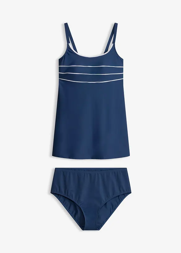 Tankini lungo con cuciture decorative (set 2 pezzi), bonprix