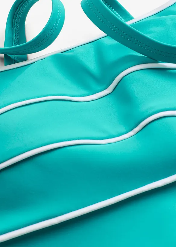 Tankini lungo con cuciture decorative (set 2 pezzi), bonprix