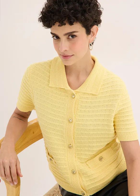 Cardigan con bottoni decorativi, bonprix