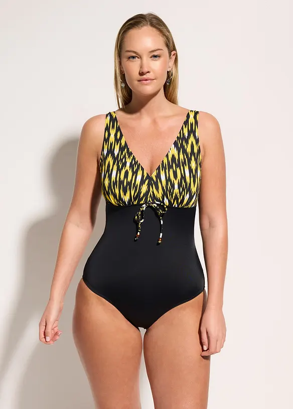 Costume intero con effetto modellante medio e spalline larghe, bonprix