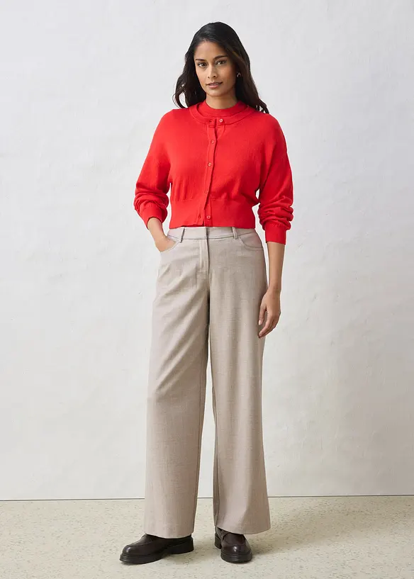 Cardigan in misto seta, bonprix