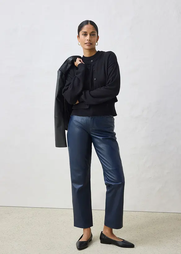 Cardigan in misto seta, bonprix