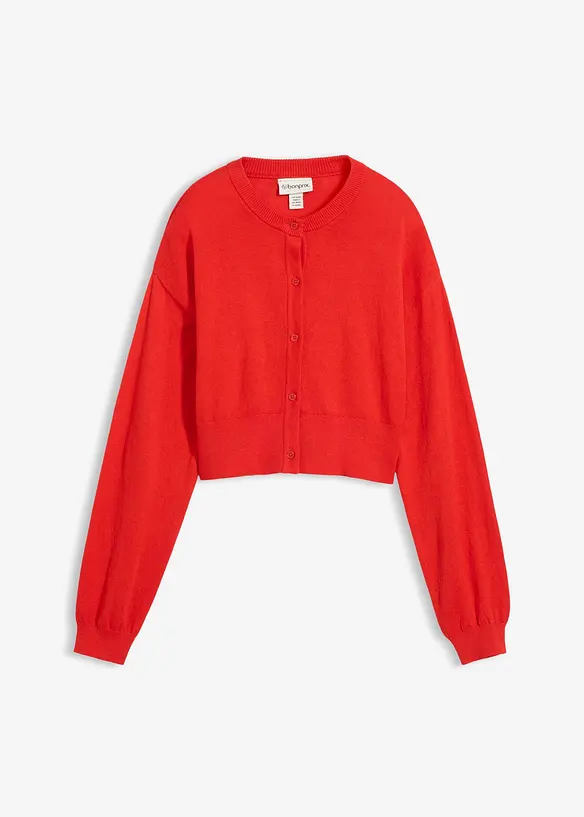 Cardigan in misto seta, bonprix