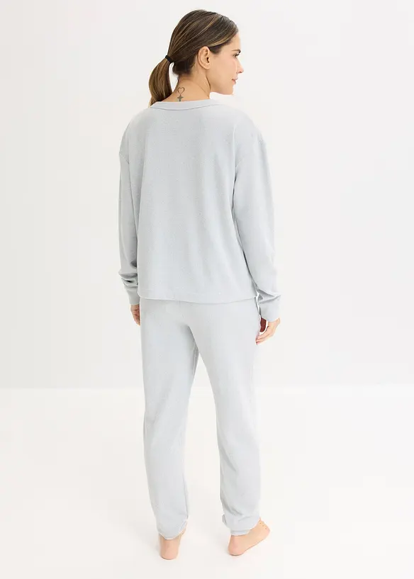 Tuta da casa in morbido jersey waffle, bonprix