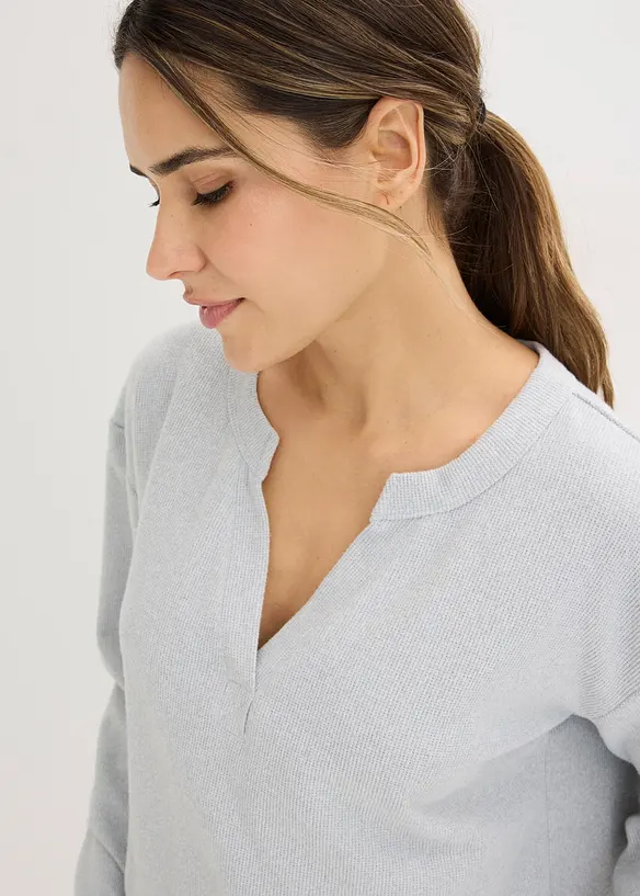 Tuta da casa in morbido jersey waffle, bonprix