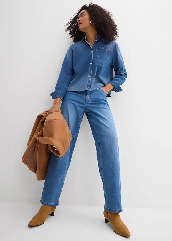 Camicia in jeans con cotone biologico, bonprix