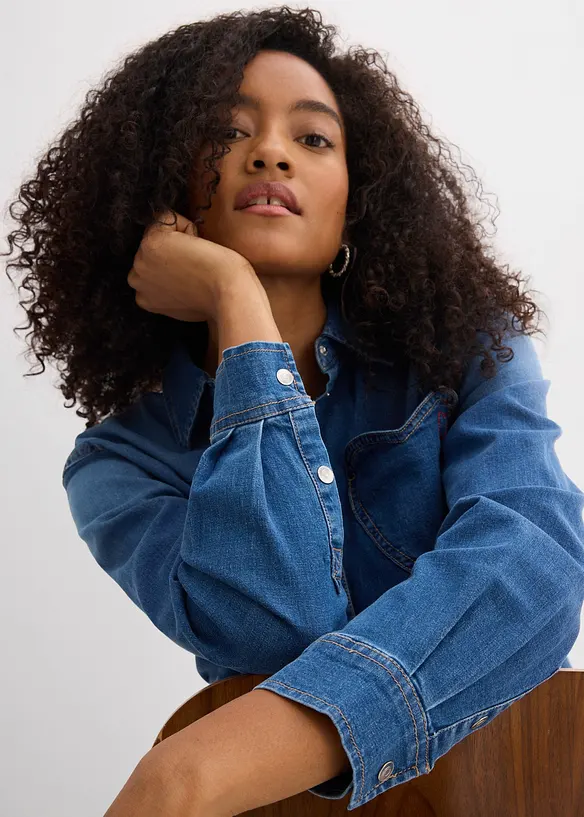 Camicia in jeans con cotone biologico, bonprix