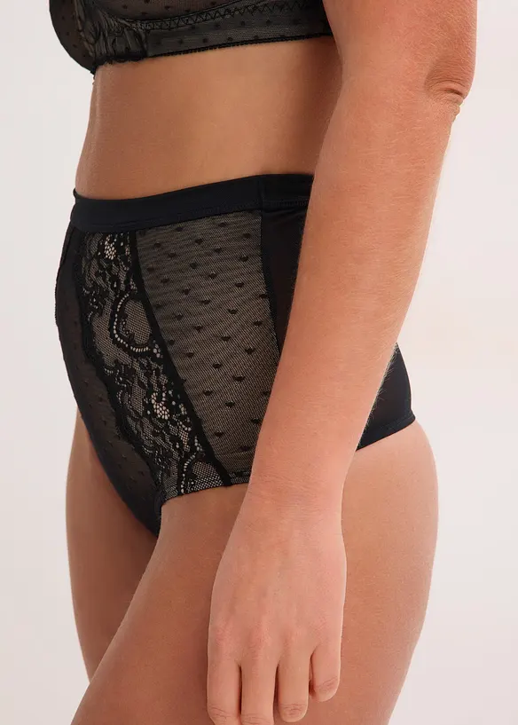 Perizoma modellante con pizzo e effetto modellante medio, bonprix