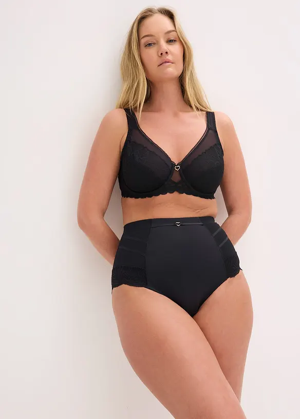 Slip con pizzo ed effetto modellante medio, bonprix