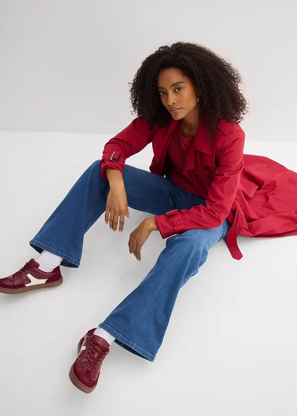 Jeans wide leg con cotone biologico, vita alta, bonprix