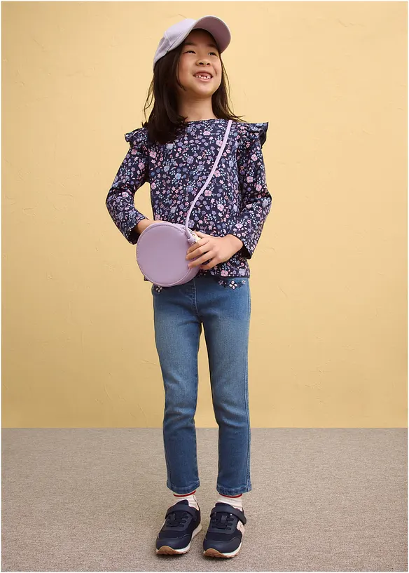 Maglia a maniche lunghe in puro cotone biologico (pacco da 3), bonprix