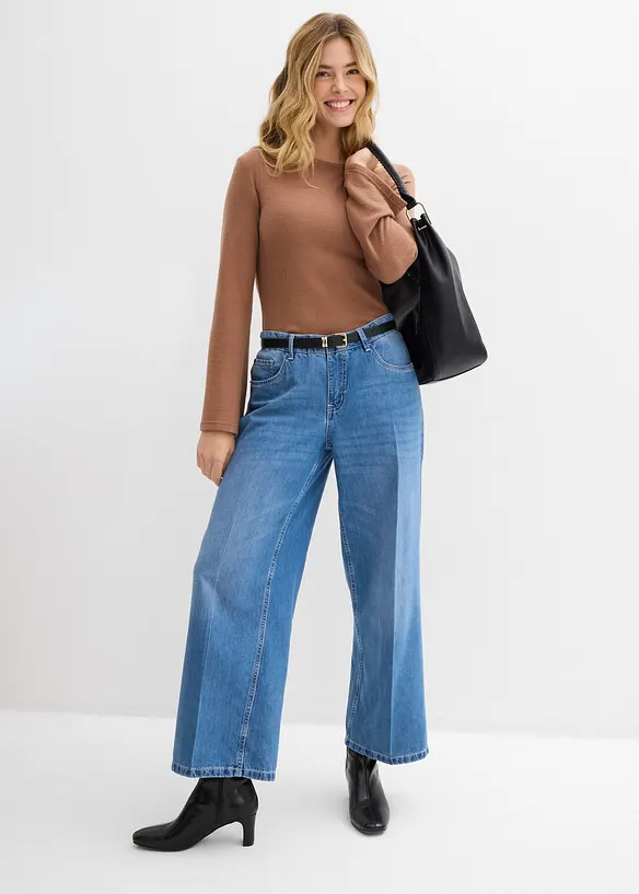 Maglia a maniche lunghe in misto viscosa, bonprix