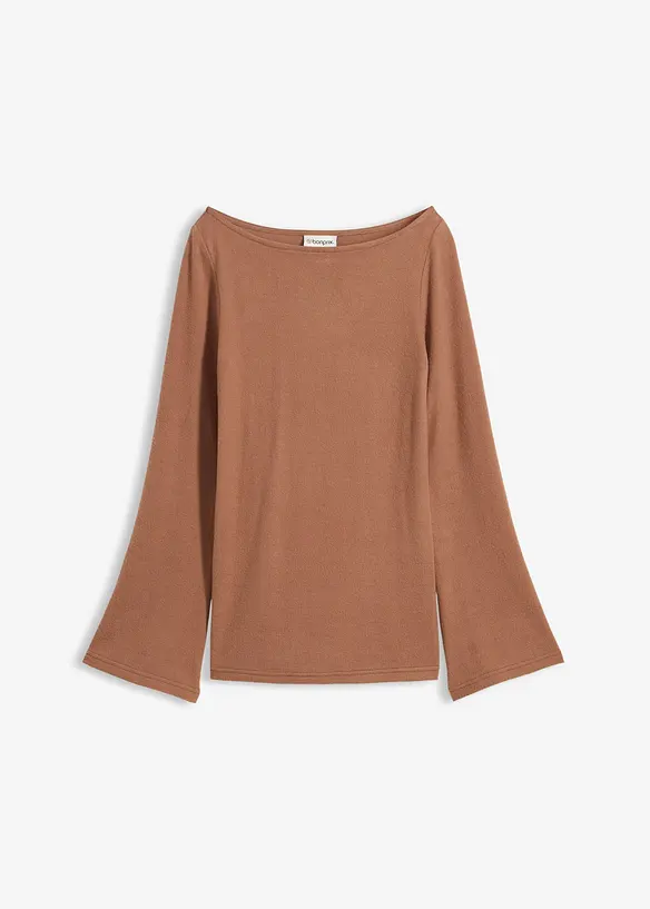 Maglia a maniche lunghe in misto viscosa, bonprix