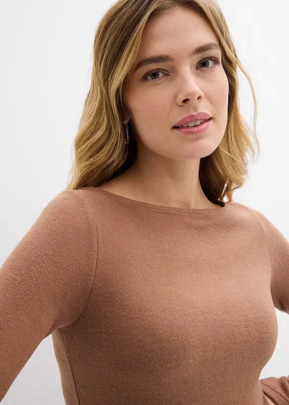 Maglia a maniche lunghe in misto viscosa, bonprix