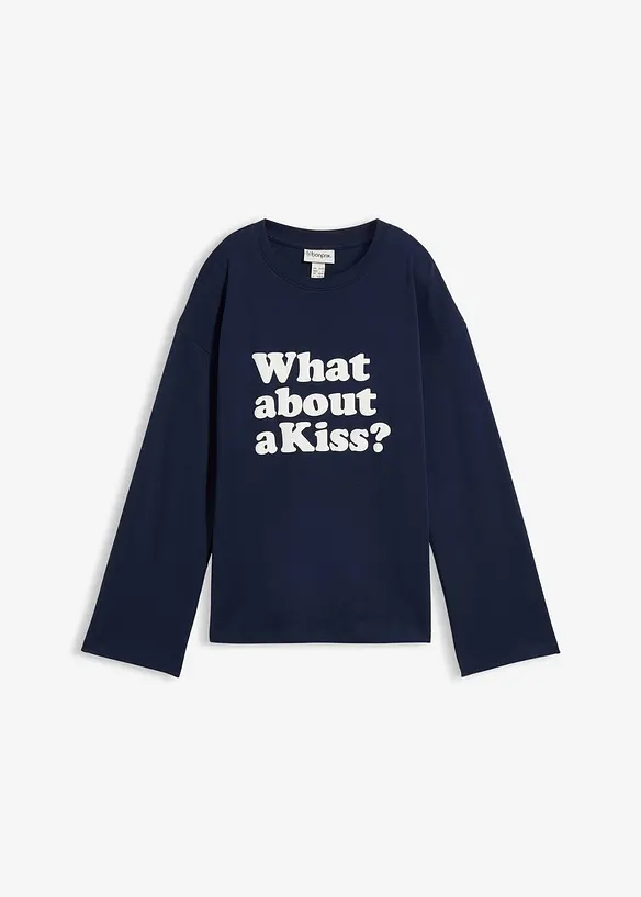 Maglia a maniche lunghe in cotone pesante, bonprix