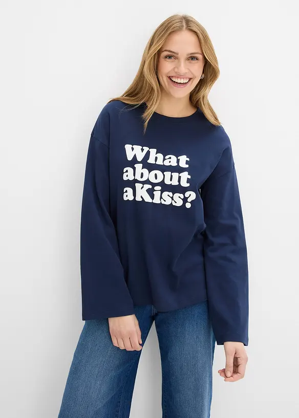 Maglia a maniche lunghe in cotone pesante, bonprix