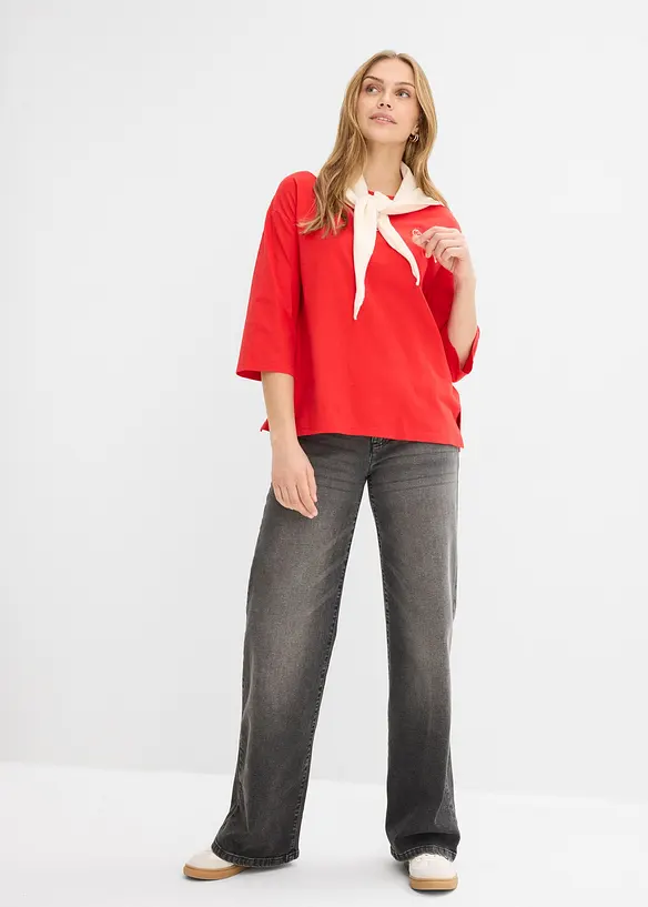 T-shirt boxy in puro cotone, bonprix