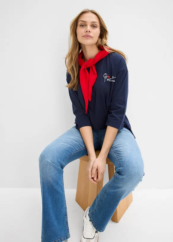 T-shirt boxy in puro cotone, bonprix