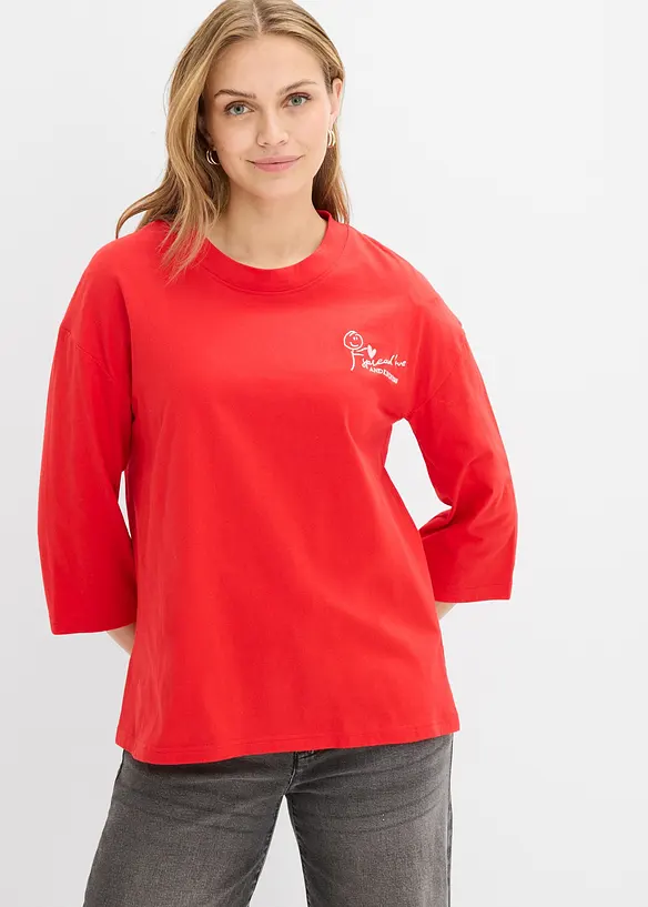 T-shirt boxy in puro cotone, bonprix