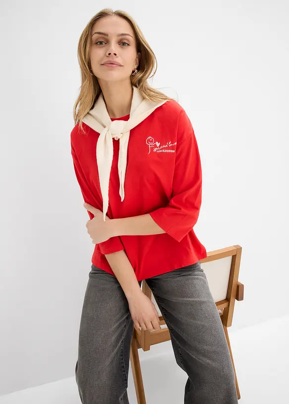 T-shirt boxy in puro cotone, bonprix