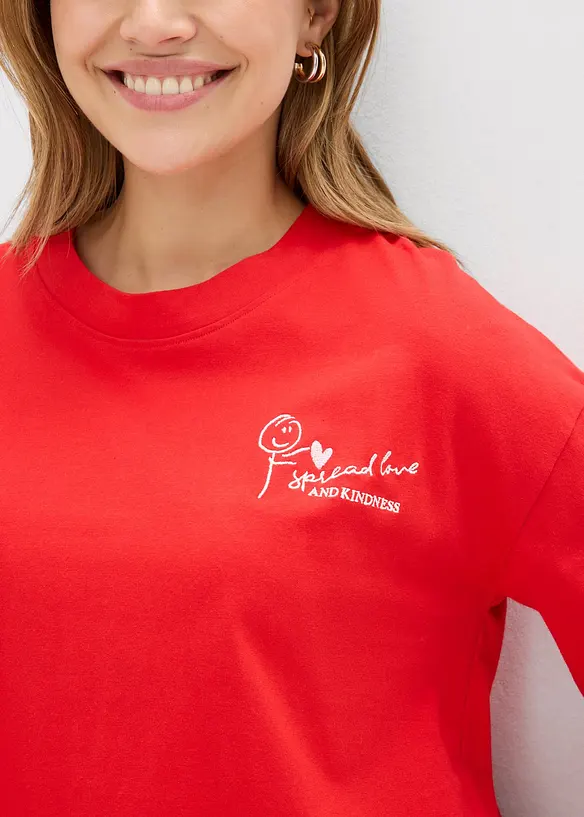 T-shirt boxy in puro cotone, bonprix