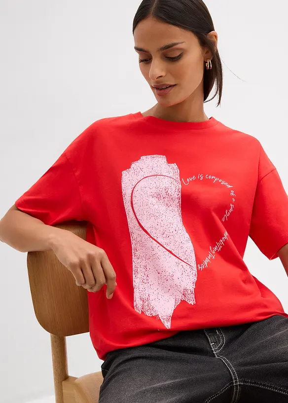 Maglia oversize in misto cotone biologico elasticizzato, bonprix