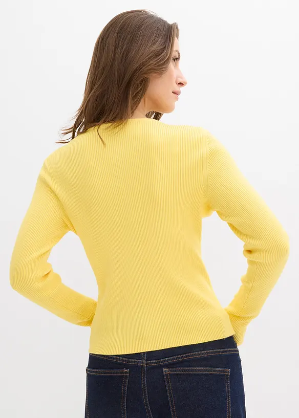 Cardigan in filato fine di misto viscosa morbido, bonprix