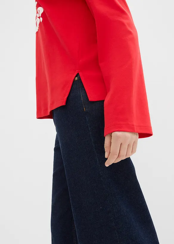 Maglia a maniche lunghe in cotone pesante, bonprix