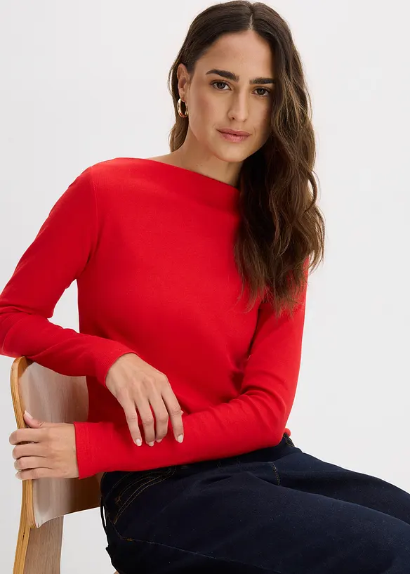 Maglia aderente a costine, bonprix