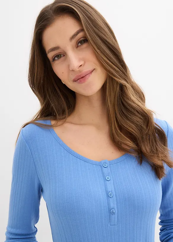 Maglia a maniche lunghe con bottoni, bonprix