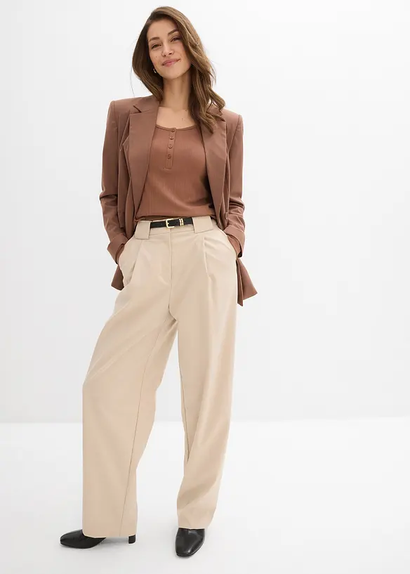 Maglia a maniche lunghe con bottoni, bonprix