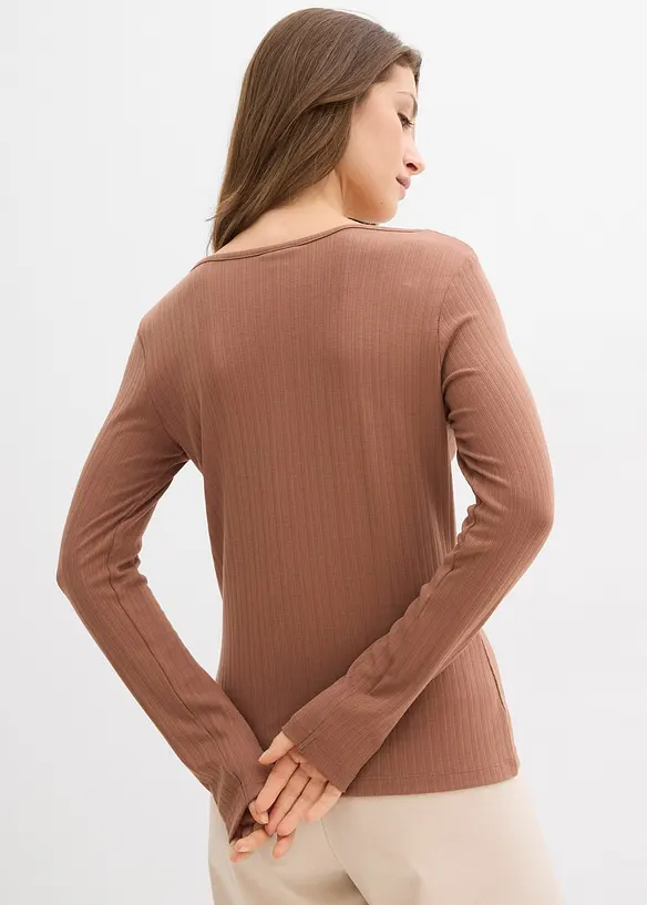 Maglia a maniche lunghe con bottoni, bonprix