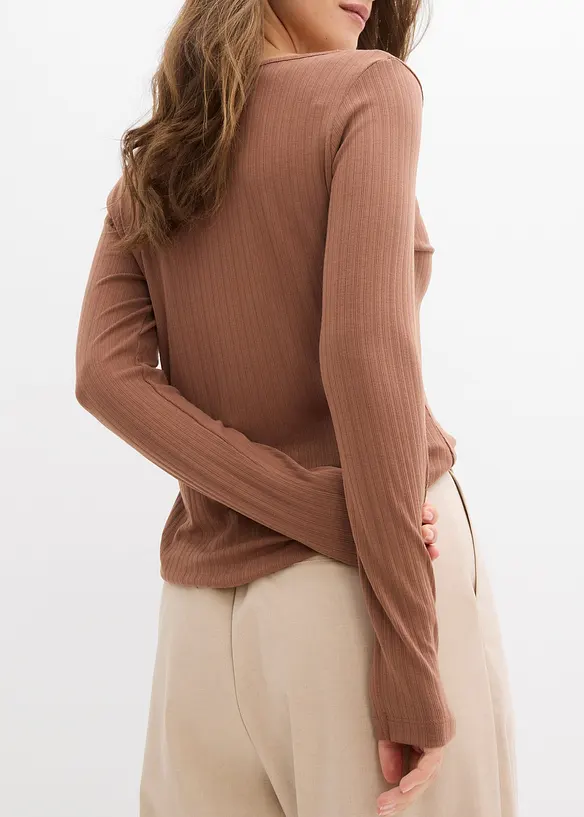 Maglia a maniche lunghe con bottoni, bonprix