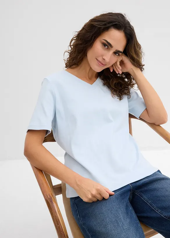 Maglia in jersey pesante di puro cotone biologico (pacco da 2), bonprix